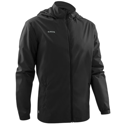 DECATHLON Men's Sports Jacket, Quick-Drying, Lightweight, Windproof, Rain-Resistant, Soccer Jacket, Shadow Black, XL, 4547618