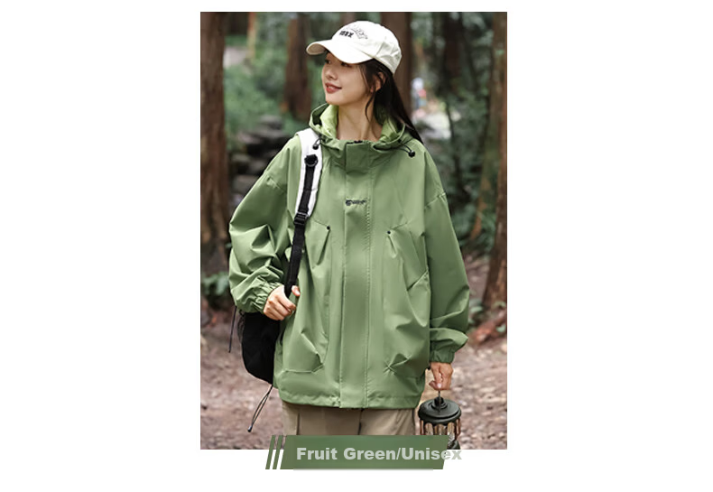 JEEP SPIRIT Unisex Khaki XL Outdoor Windproof Waterproof Mountaineering Jacket 6