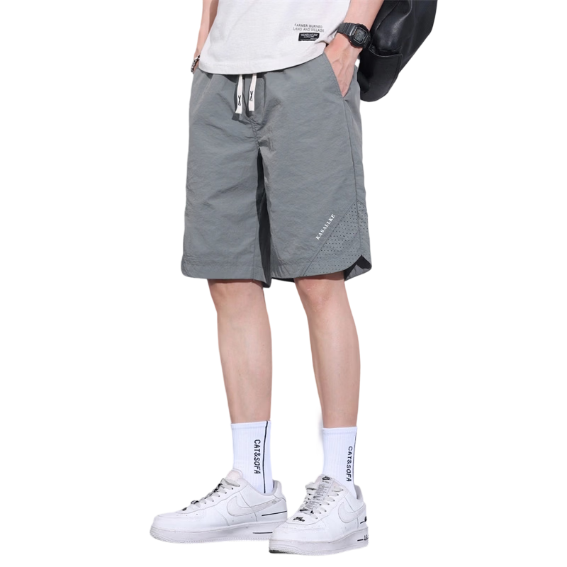 MARK FAIRWHALE Men's Summer Thin Ice Silk Breathable Loose Fit Sports Quick-Dry Casual Shorts