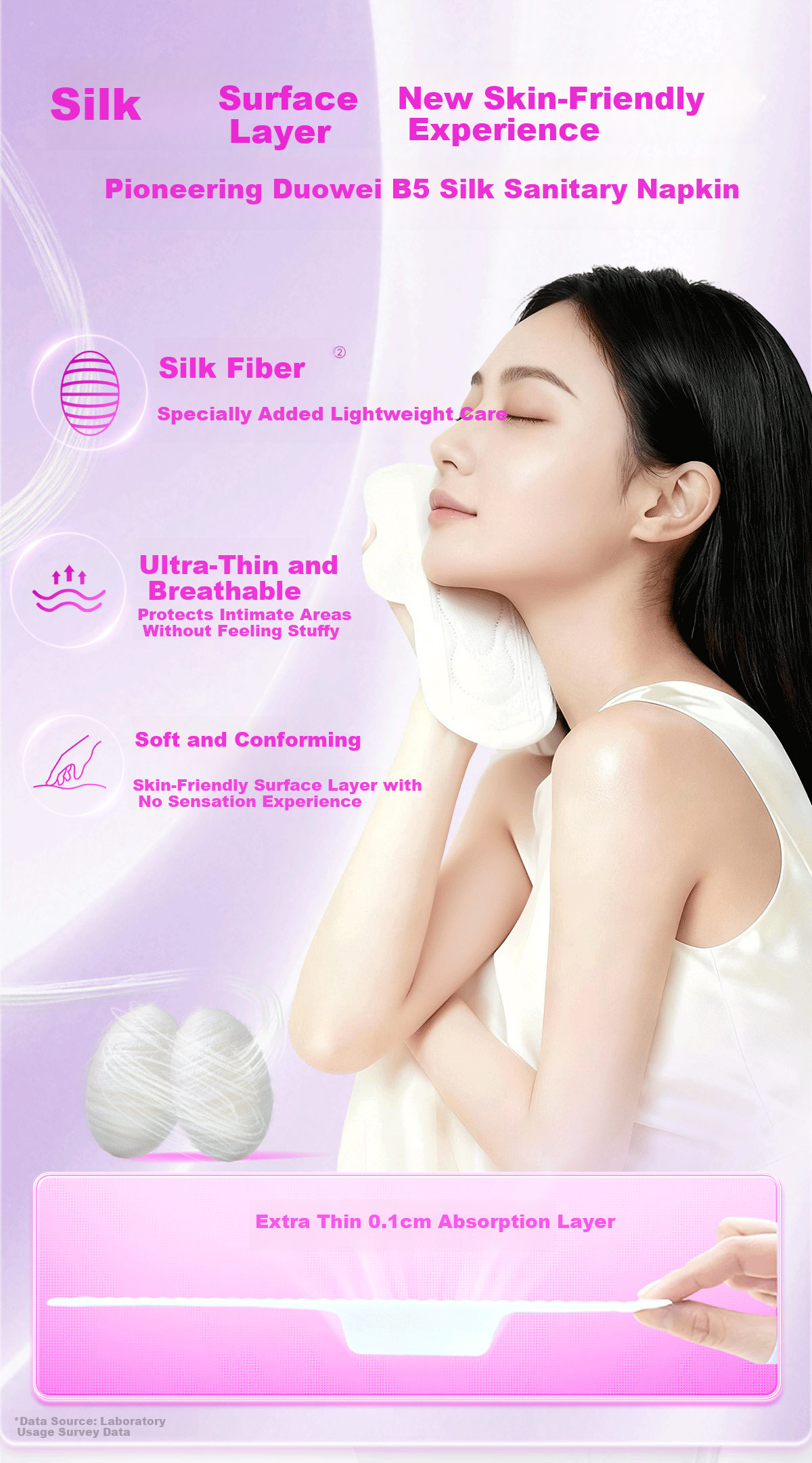 Dovei Huang Zitao Sanitary Pads Multi-Dimensional Soothing Mini Pads 190mm 10P*6 Packs JD Self-Operated 8