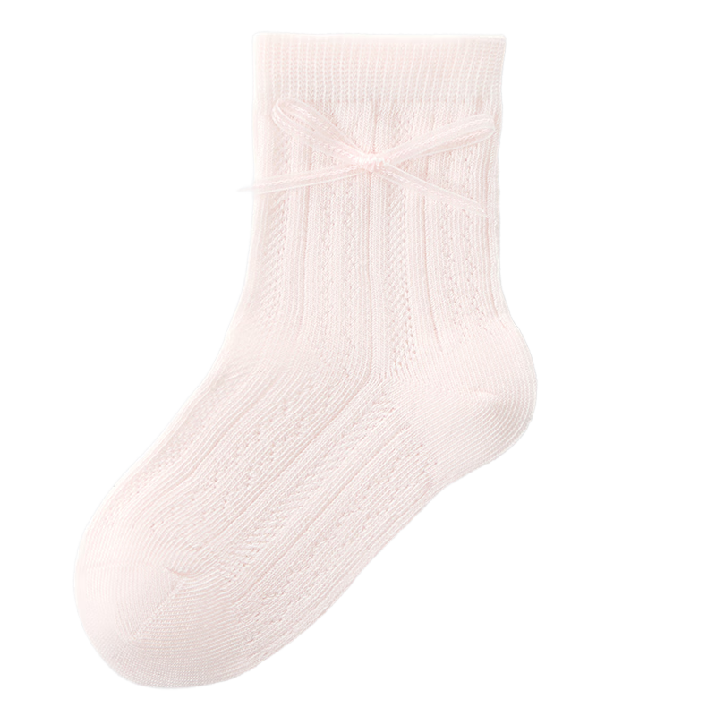 Betis Children's Socks 3-5 Years Summer Thin Breathable Girls Mid-Calf Socks Lace Solid Color Cute Princess Dance Socks