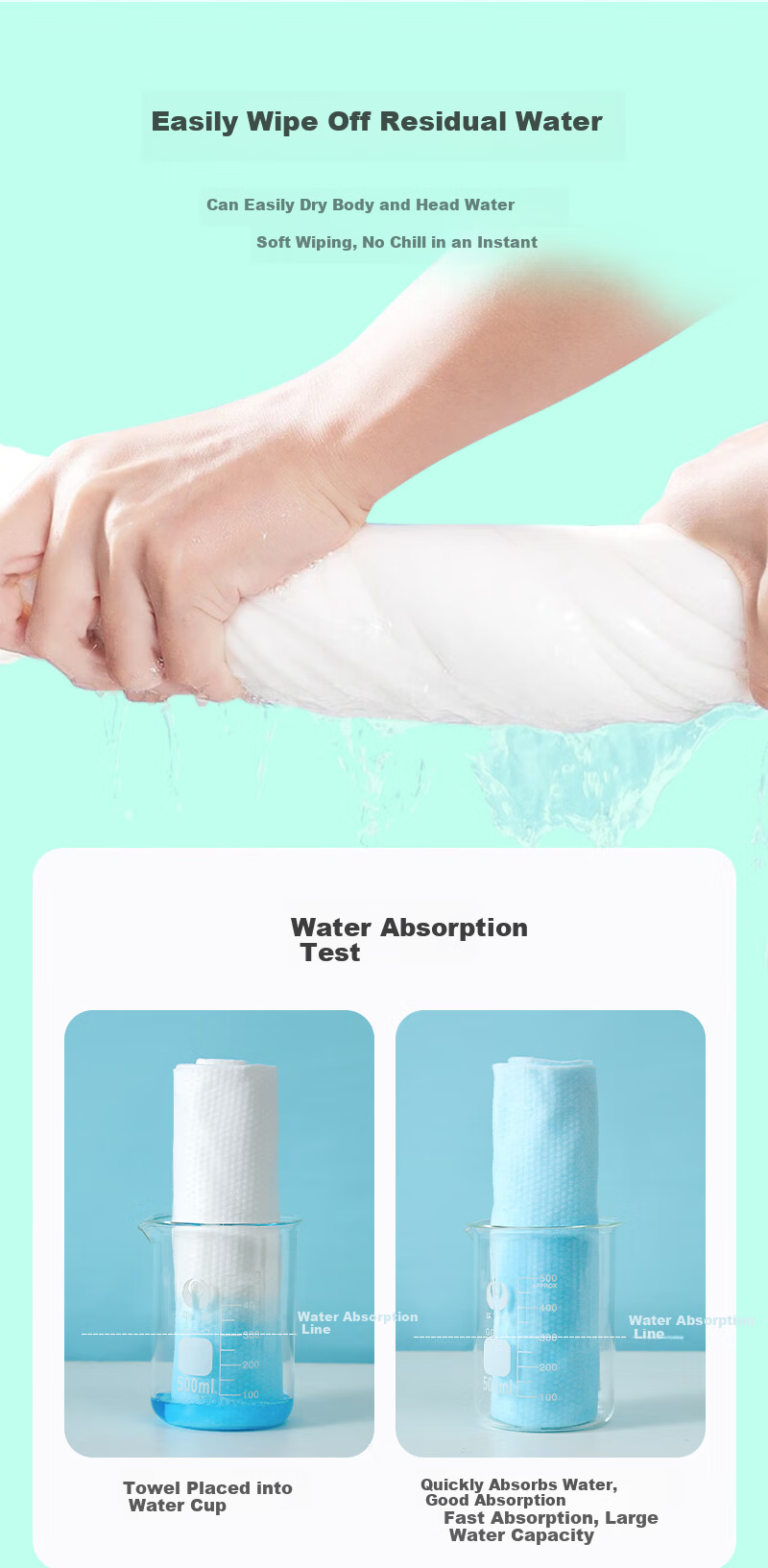Ainbei Disposable Facial Wipes 60 Sheets Pack Hanging Dual-Use Cotton Soft Thickened Dry and Wet Face Towels 7