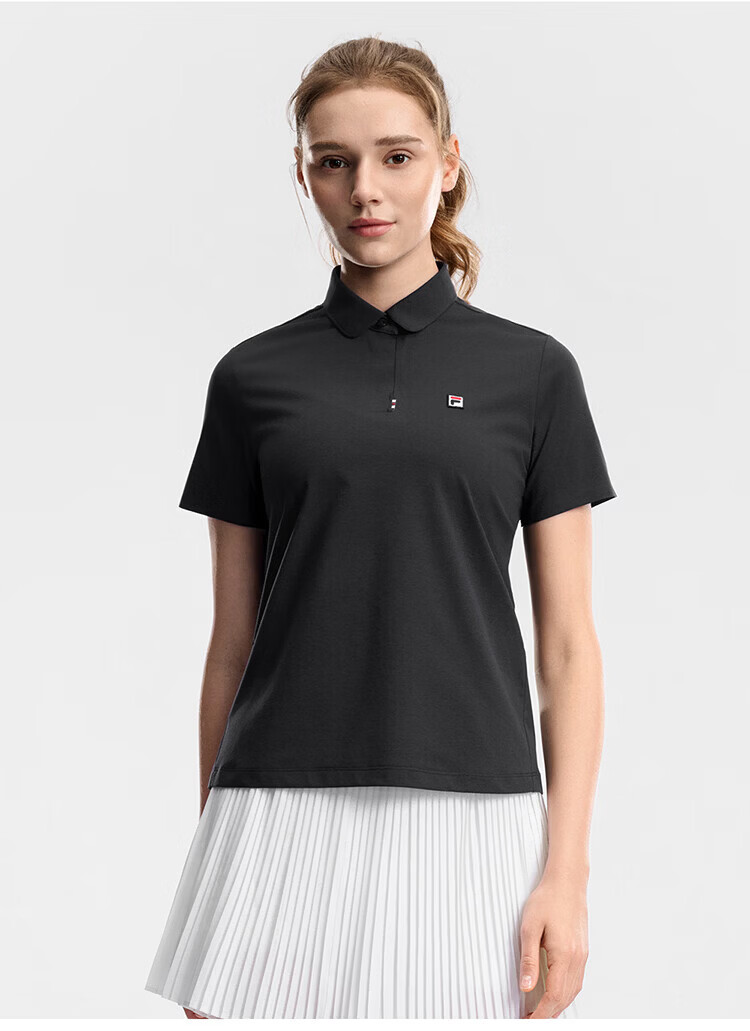 FILA Official Women's Knitted Short Sleeve Polo Shirt 2026 Summer Tennis Sports Quick-Dry Top 28