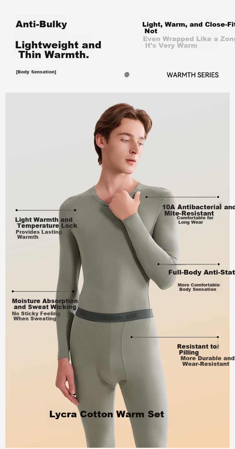 Miiow [Xinjiang 80S High Elasticity Class A Cotton] Lightweight Luxury Tight Fit Women's Autumn Thermal Underwear Set Cotton Wool 6