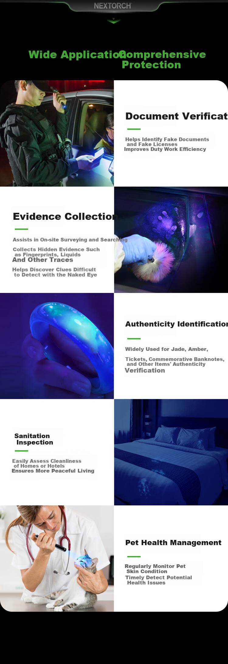 NEXTORCH K33 UV Ultraviolet Penlight 365nm Pet Skin Inspection Lamp Money Detector Jade Identification Flashlight 5