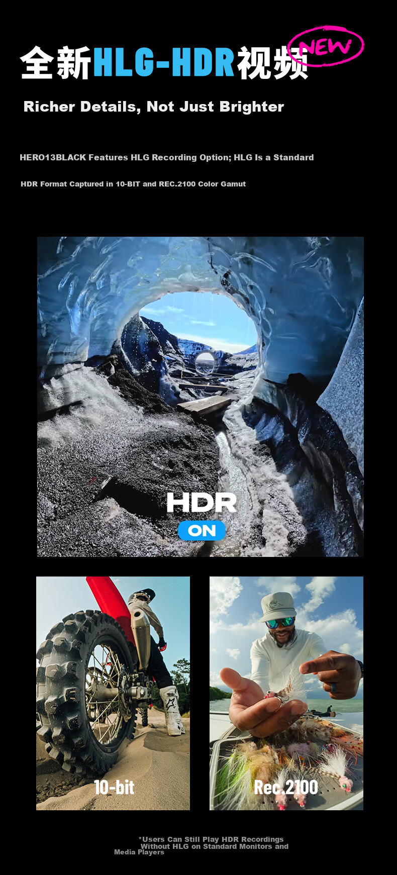 GoPro HERO13 Creator Edition Action Camera, Creator Gift Box, Outdoor Motorcycle Riding Recorder, Waterproof And Stabilized Camera 4