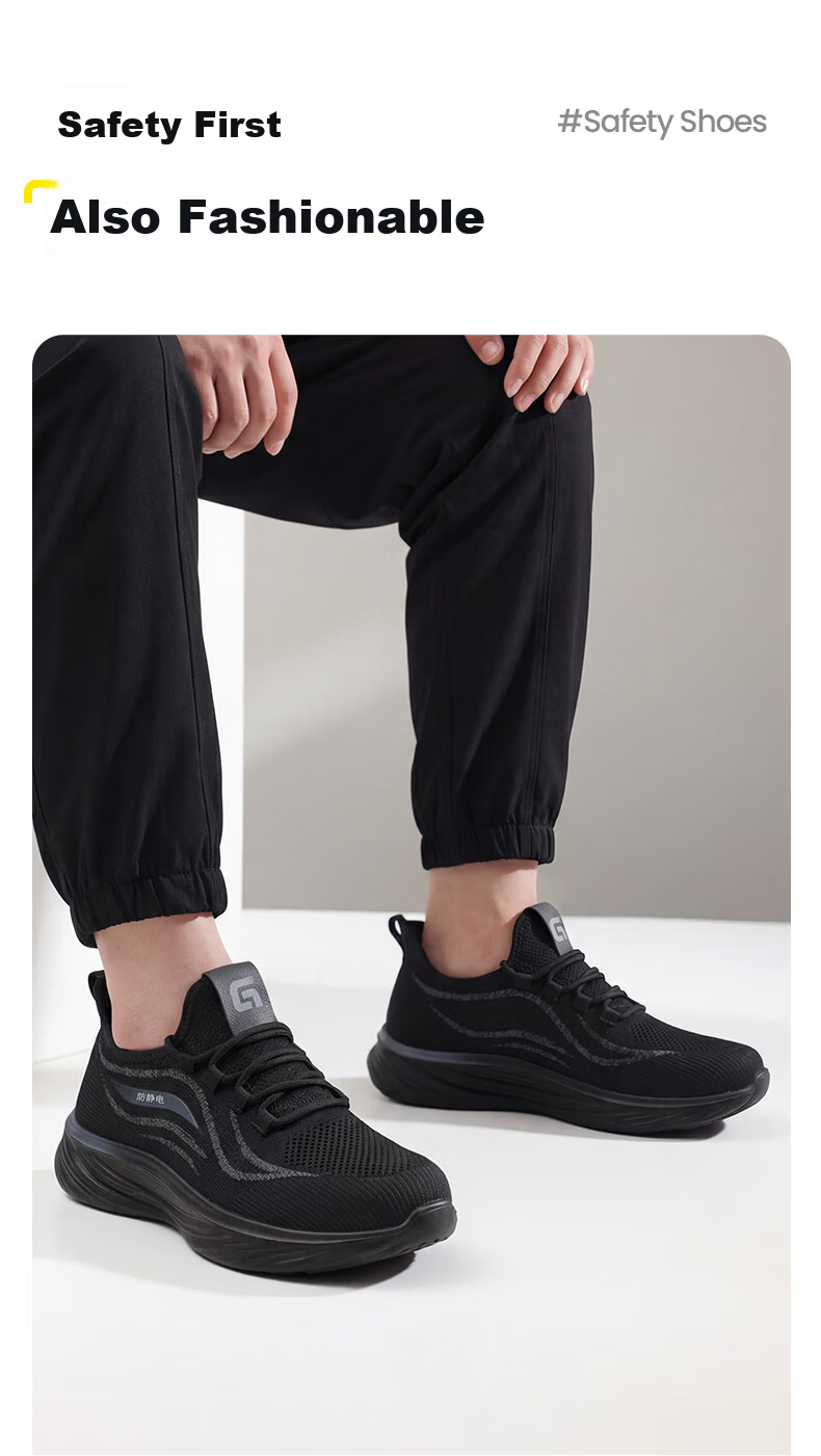 JUNBU Anti-Static Shoes Unisex Summer Breathable Sinopec Gas Station Safety Work Shoes 1125A-1 Size 46 16