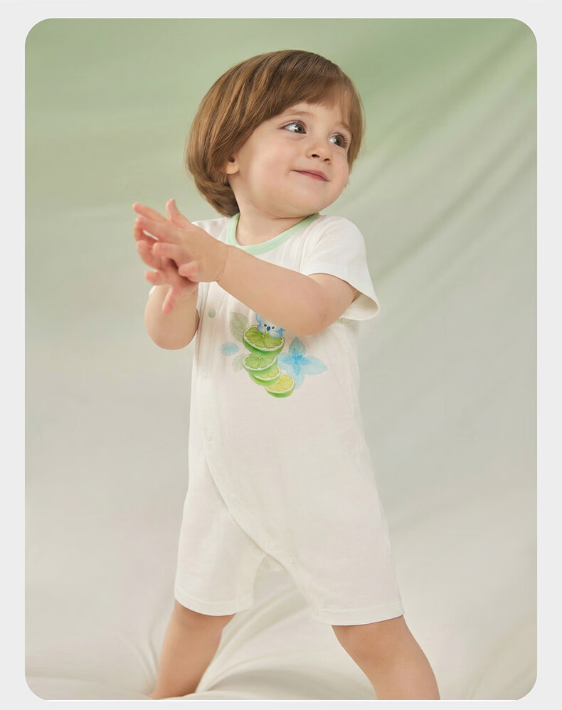 Babycare Natural Cool Short Sleeve Romper Baby Bodysuit Breathable Jumpsuit Mint Ice Lemon Size 66 27