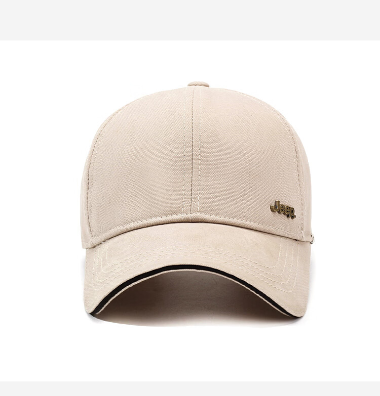 JEEP Men's Baseball Cap Four-Season Pure Cotton Large Size Duckbill Sun Hat Unisex Sun Protection Hat 13