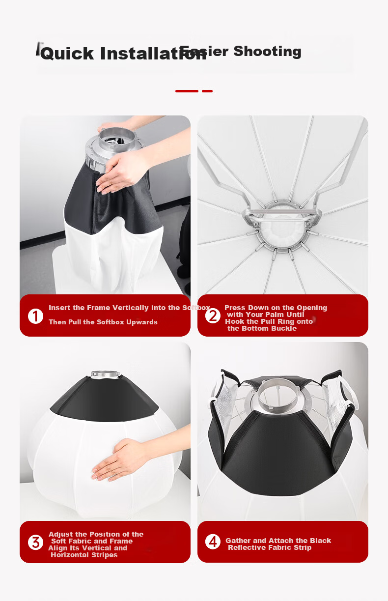 JIMANTU Square Softbox Bowens Mount Soft Light Diffuser Portable Professional Photography Studio Shooting Live Fill Light Accessory 13