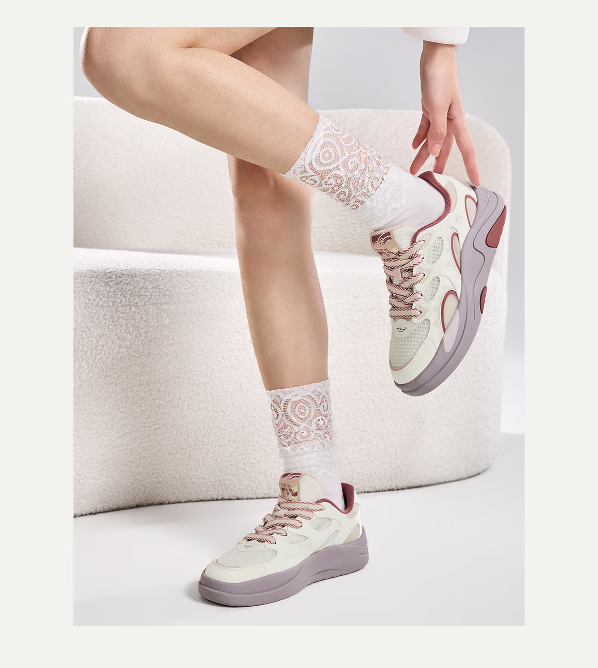 ERKE Women's Sneakers 2026 Summer New Comfortable Breathable Thick Sole Height Increasing Casual Sports Shoes | Bingguo 8