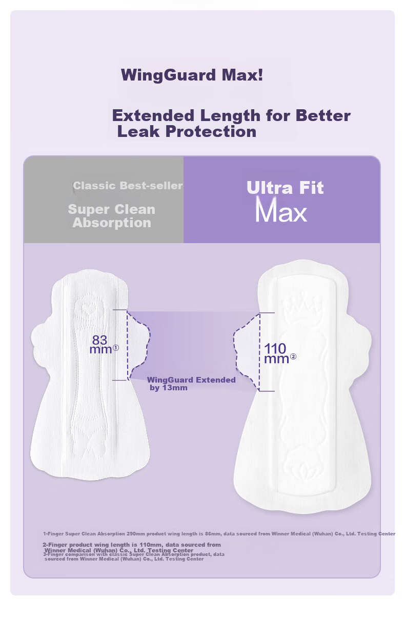 PurCotton Era [Recommended by Lu Yuxiao] Nice Princess Ultra Clean Absorbent Ultra Fit MAX Disinfection Grade Sanitary Napkins 290mm*24pcs 5