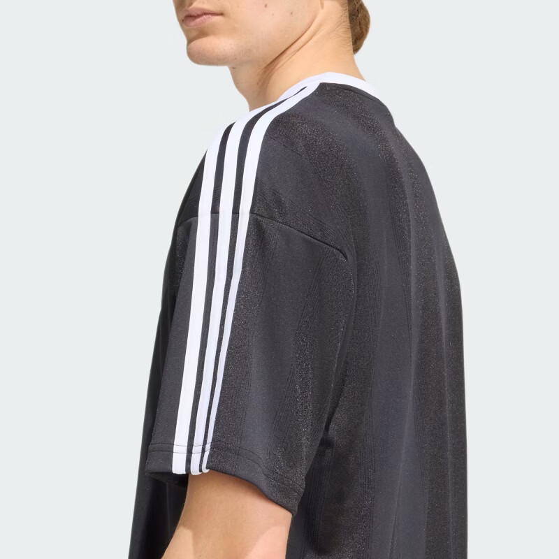 Adidas Originals Men's JACQUARD JERSEY Short Sleeve Top KD5830 Black 2XL 7