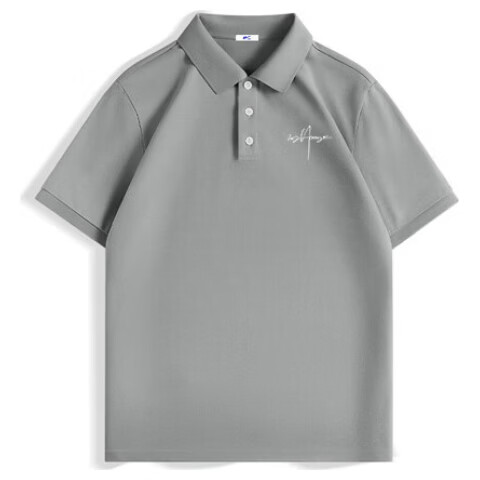 Warrior Men's Premium Summer Sports Breathable Ice Silk Short Sleeve Trendy Loose Polo Shirt Light Gray 2XL