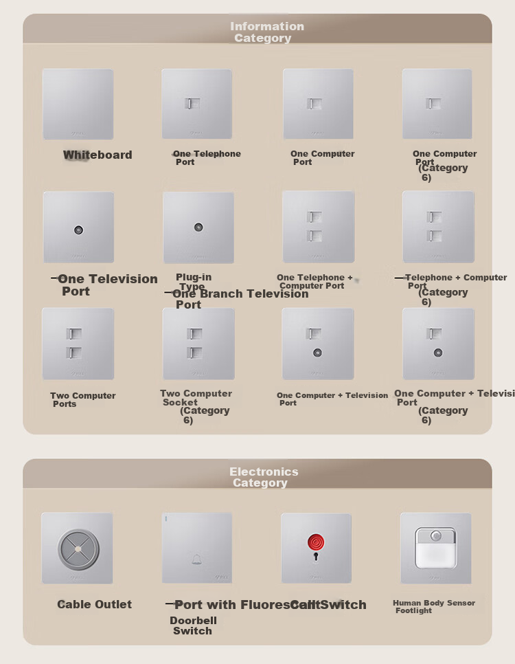 BULL G12 Series One-Gang Three-Way Switch 86-Type Panel G12K134 Cream Space Silver 17