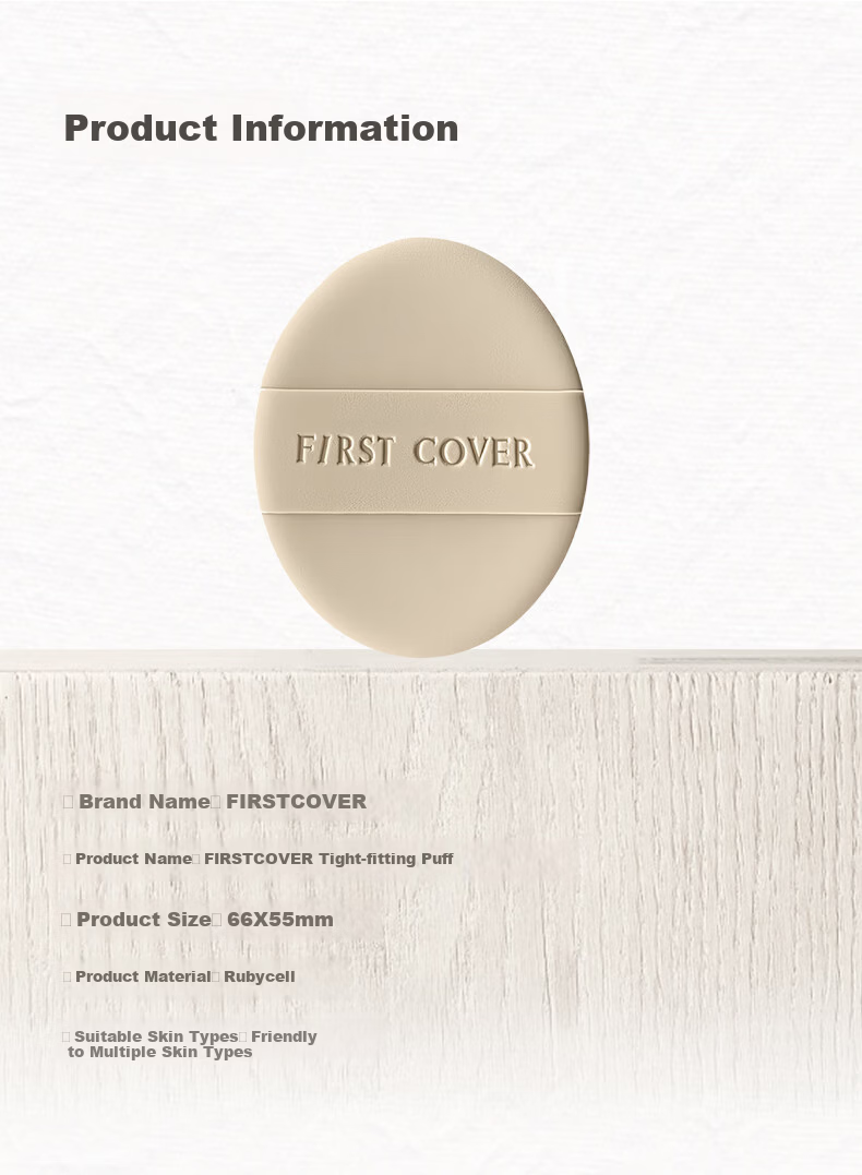 FIRST COVER FC Compression Foundation Custom Sponge Dual-Sided Dry and Wet Use 8