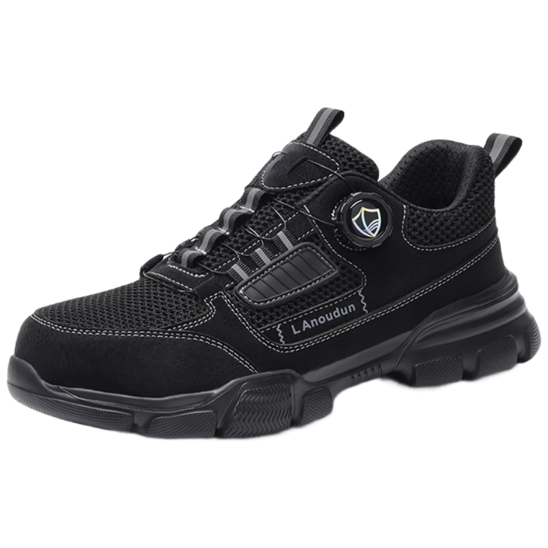 BlueOwl Shield Men's Summer Breathable Lightweight Comfortable Anti-Smash Steel Toe Anti-Puncture Work Shoes DL267BKT-1 Size 40