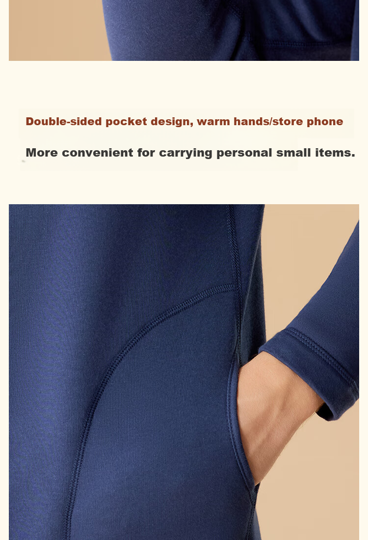 MiiOW Men's Thermal Underwear Fleece Thickened Warm Long Sleeve Cardigan Outerwear Basic Base Layer Top for Men 15