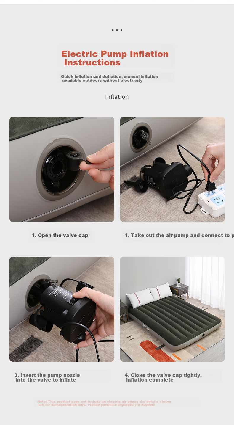 INTEX Single Inflatable Air Mattress Camping Outdoor Moisture-Proof Mat Home Care Nap Folding Bed 64106W 6