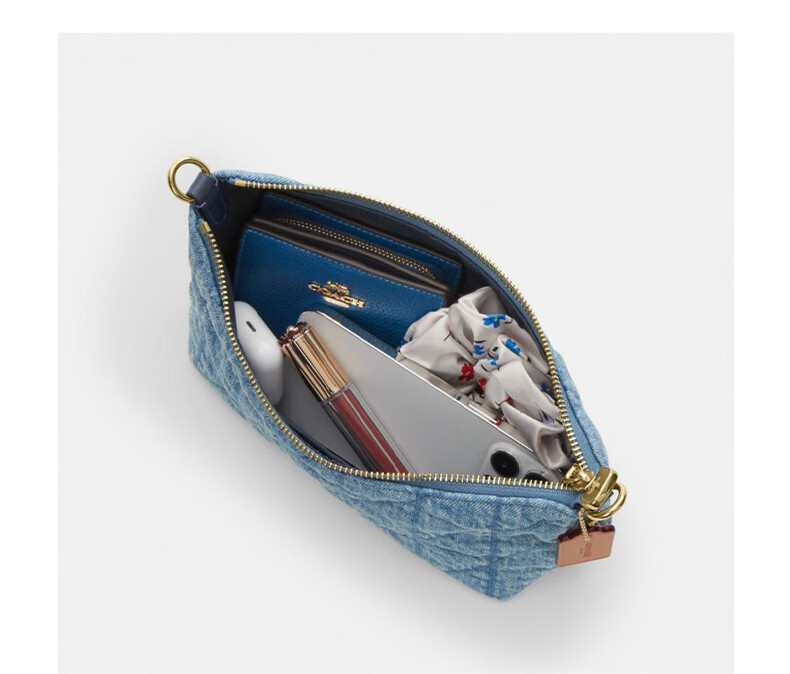 COACH Women's CAITLIN Quilted Detail Shoulder Crossbody Bag Indigo CDZ89 11