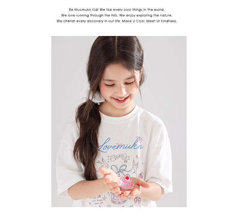 Mucmukn Wish Fairy Snowflake Soft Cotton Loose Hand-Painted Print Short Sleeve T-Shirt Summer Girls' Tee New 28