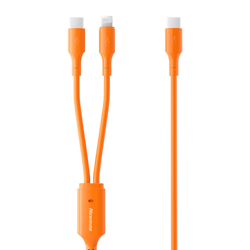 Newmine 2-in-1 60W Super Fast Charging Cable 1.5m for Apple 15-17, Huawei, Xiaomi Phones, Tablets, Laptops