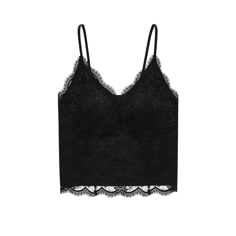 Fenteng Women's Lace Sexy Vest 2026 New Strapless Bra Thin Strap Camisole Single Top