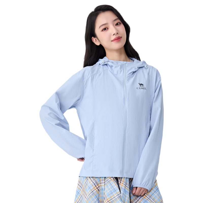 CAMEL Original Yarn Dry and Wet State Sun Protection Jacket for Women Slim Fit 2026 Spring Summer New Cool Breathable Water-Repellent Jacket for Men 0007