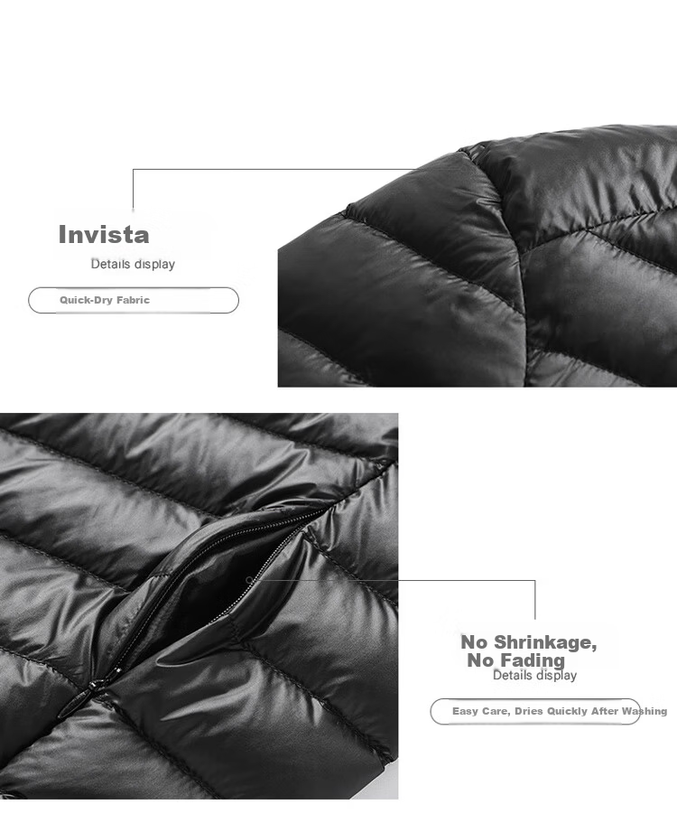 JEEP Men's Autumn Winter Hooded Lightweight Warm Outdoor Sports Versatile Down Jacket Navy Blue L 15