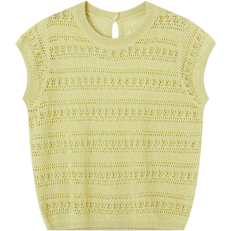 Demana [Lyocell] Summer Minimalist Hollow Jacquard Raglan Stripe Loose Slim Knit Sweater for Women Premium Feel