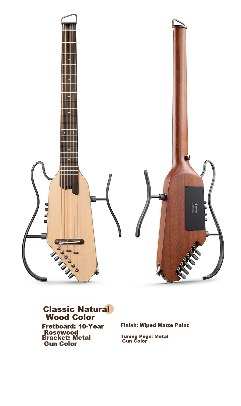 DONNER HUSH-I Pro Silent Acoustic Guitar Pro Portable Smart Folk Guitar Sunset Color 27