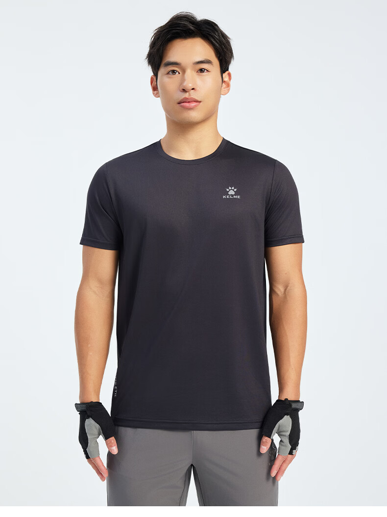 KELME Men's Sports T-Shirt 2026 Summer New Fitness Running Training Short Sleeve Moisture-Wicking Tee 8