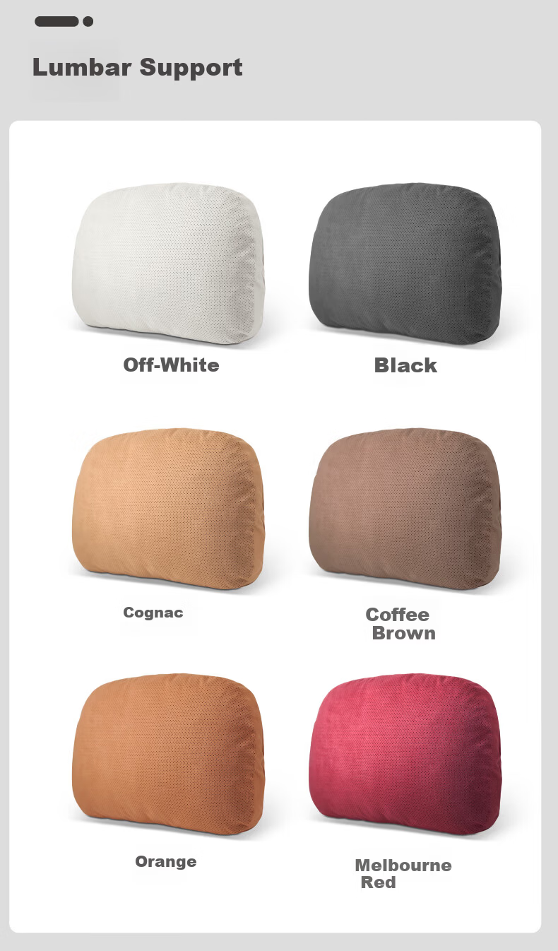 BIMLL Car Lumbar Support Perforated Suede Backrest Cushion Office Waist Pillow Seat Cushion Lumbar Protector Home and Car Use Pillow 12