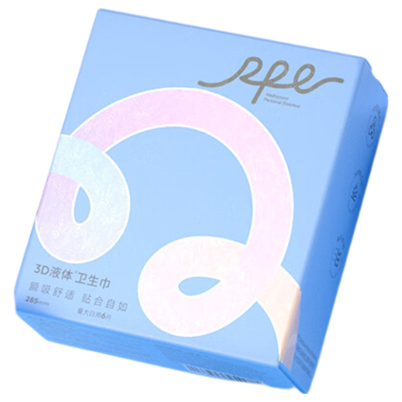 Ruipier Liquid Sanitary Pads 3D Ultra-Thin Invisible Menstrual Period Lightweight Breathable 285mm 6 Pieces Box JD Self-Operated