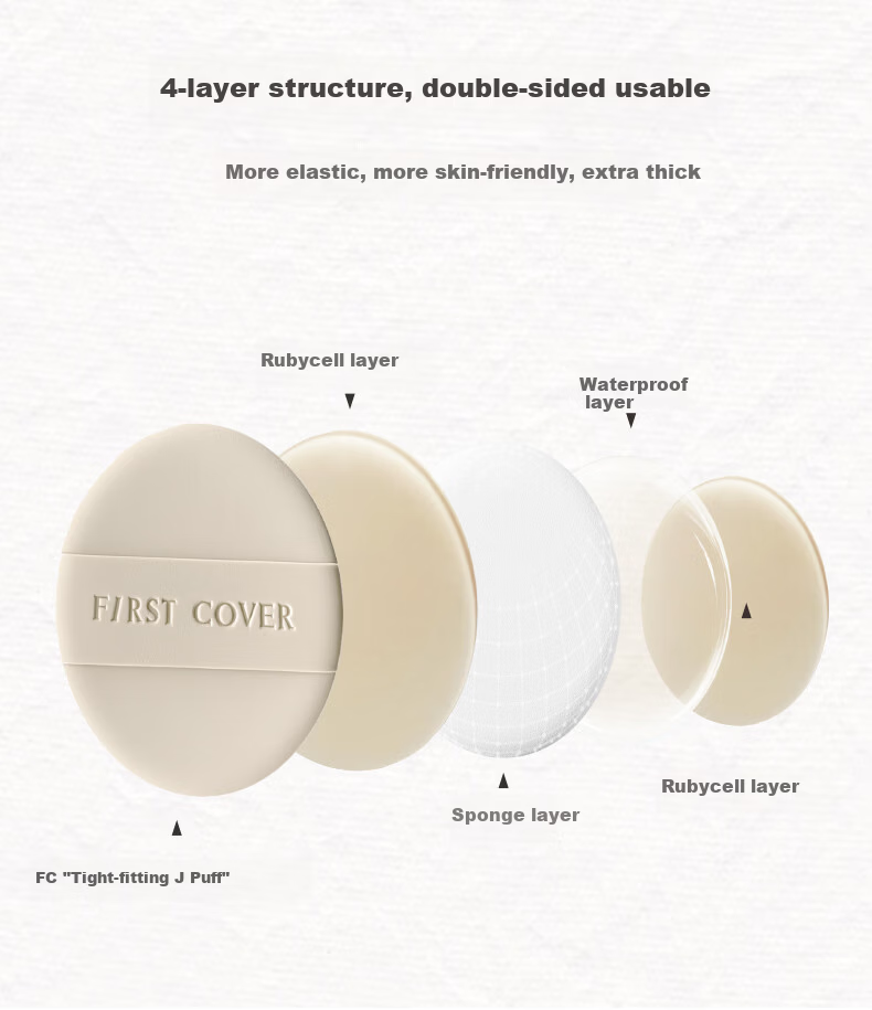 FIRST COVER FC Compression Foundation Custom Sponge Dual-Sided Dry and Wet Use 5