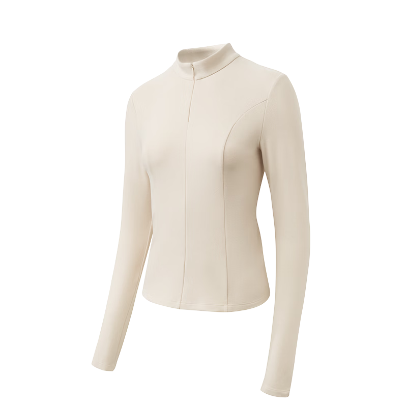 Onoko Half-Zip Base Layer Top Autumn Winter Slim Fit Mock Neck Long Sleeve White T-Shirt 2025 New Arrival