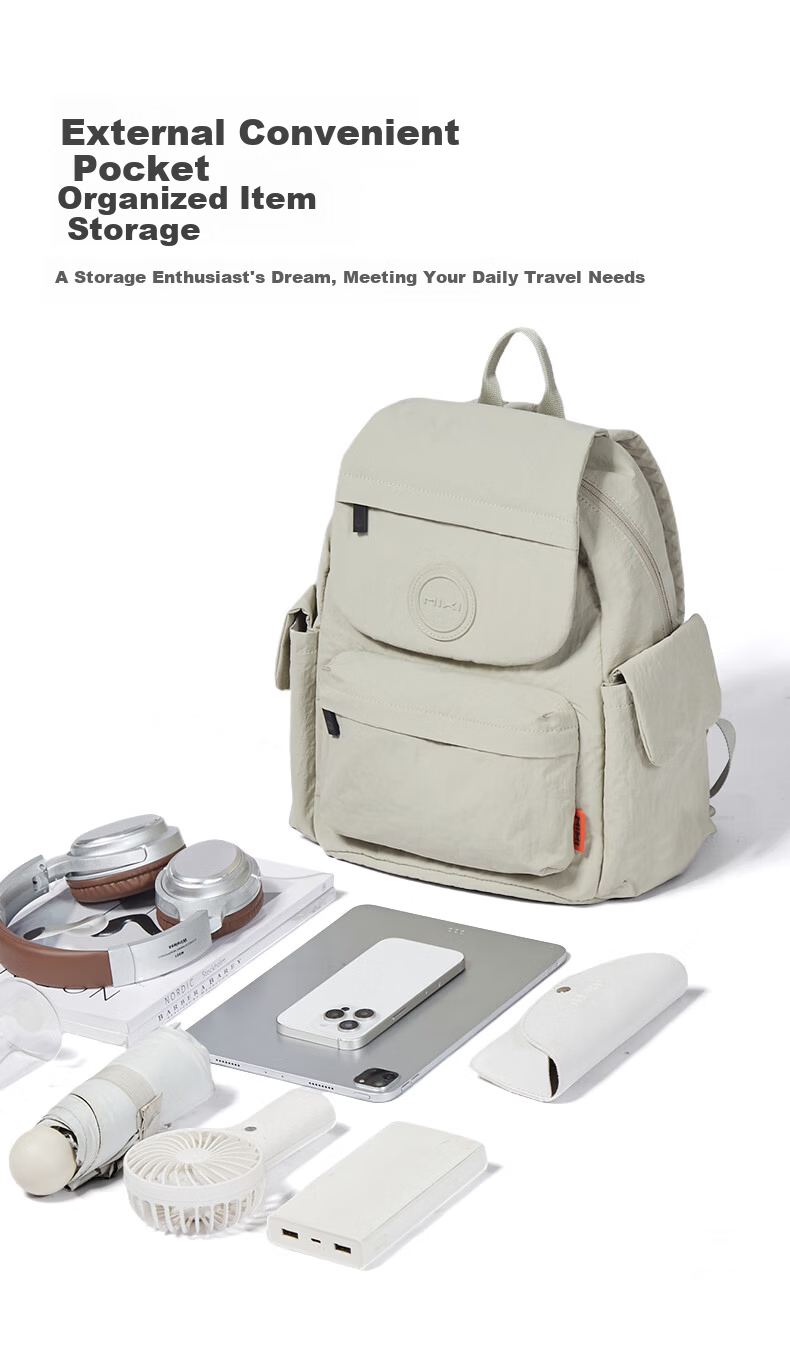 Mixi Casual Women's 14-Inch Small Lightweight Waterproof Travel Commuter Backpack High School Student Schoolbag 14