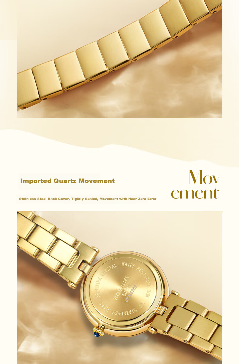 Rossini New Quartz Women's Watch Minimalist Luxury Birthday New Year Valentine's Day Gift for Women 17