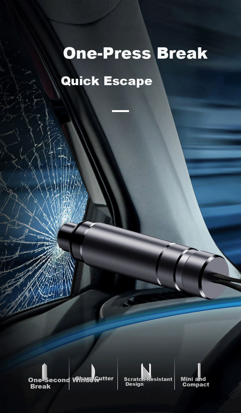 Huashi Car Window Breaker Multi-Functional Safety Hammer Portable Emergency Escape Glass Breaker Tool 1