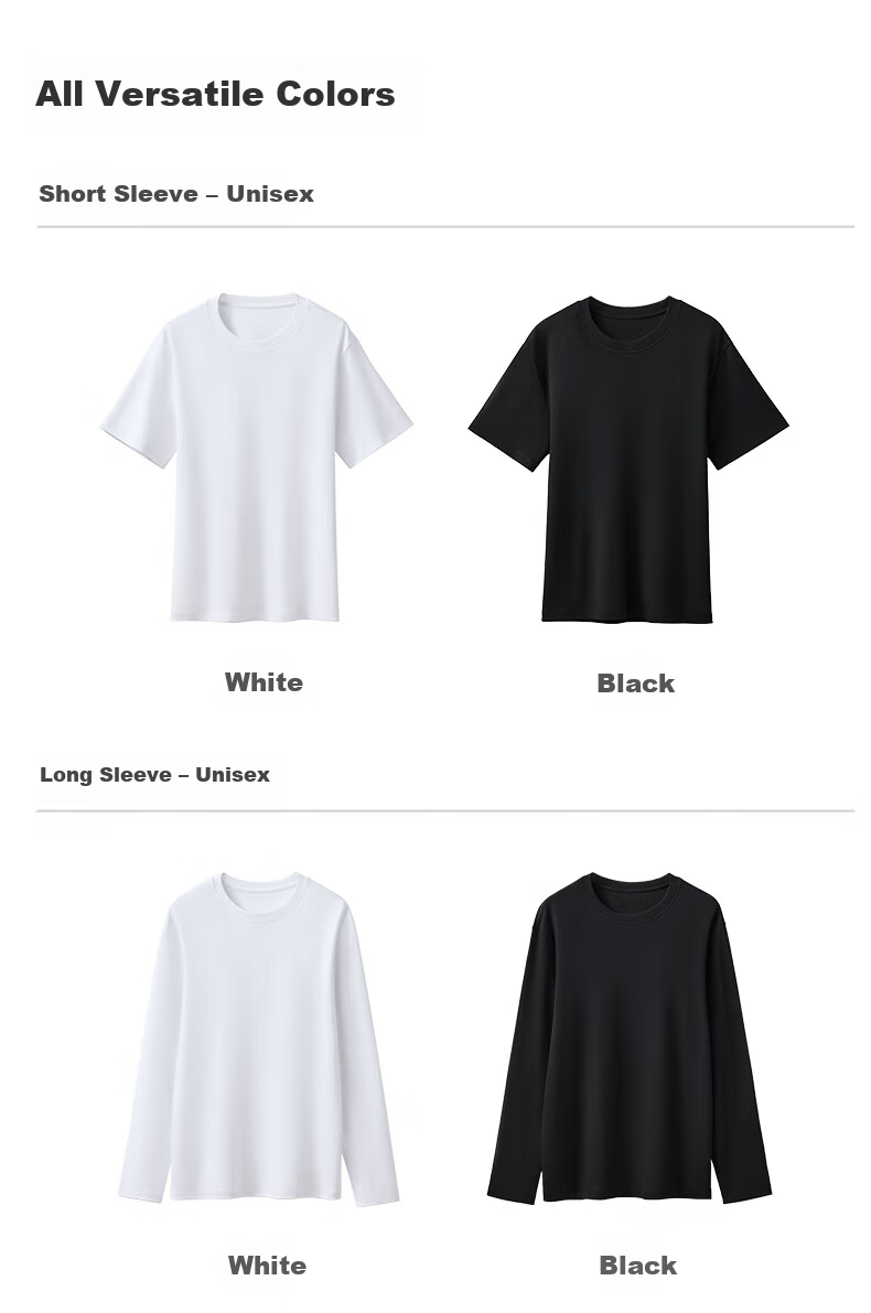 Langsha 26th Anniversary New Arrival [Ren Jialun Celebrity Endorsed Quality] White Heavyweight Pure Cotton Long Sleeve T-Shirt for Men and Women 17