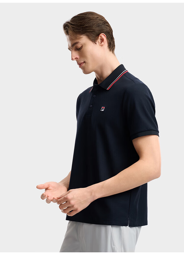 FILA Official Men's Knitted Short Sleeve Polo Shirt 2026 Summer Casual Comfortable Cooling Top 22