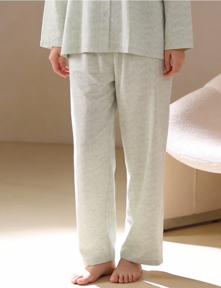 CHERISH LIFE Women's Sleep Pants A-Class Breathable Cotton Printed Casual Simple Home Long Pants 12