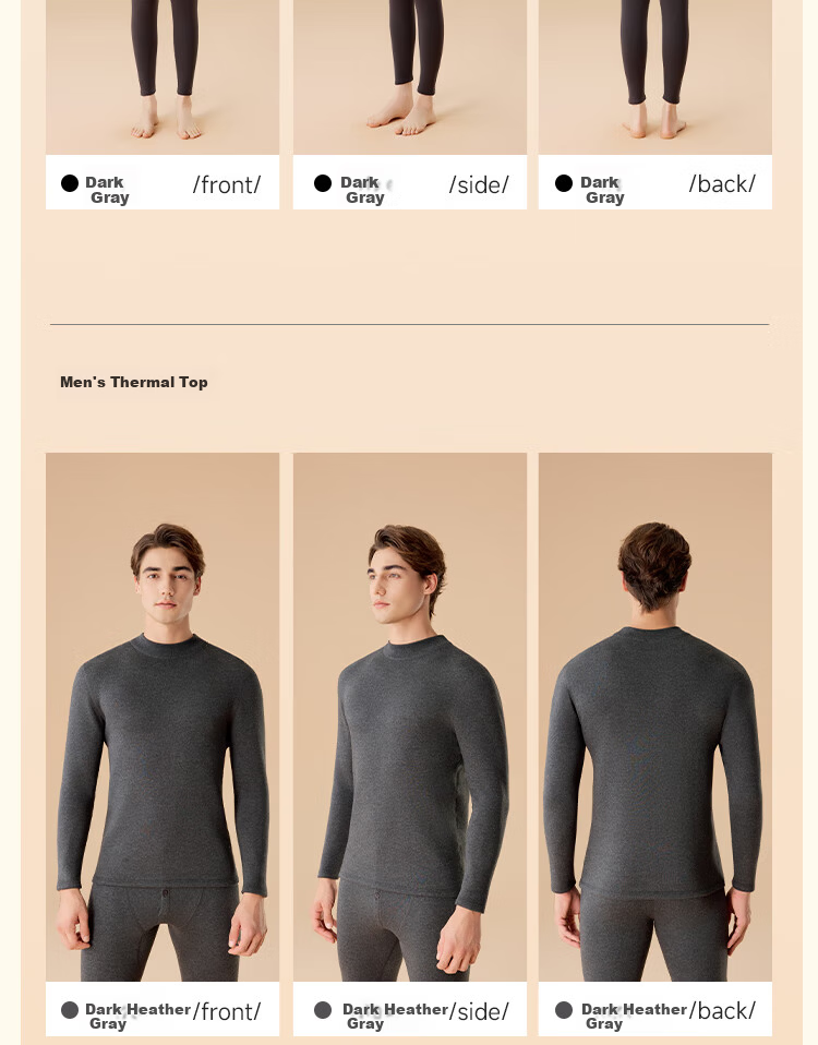MiiOW Women's Thermal Underwear Set Autumn Long Johns Fleece Lined Thickened Warm Pants Thermal Clothing 22