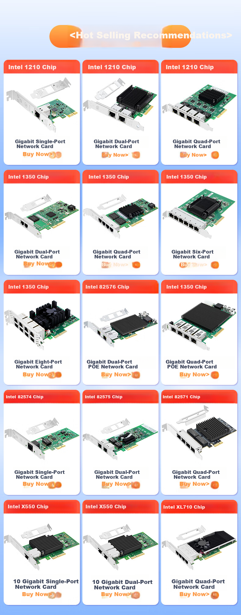 EB-LINK Intel X540 Chip PCI-E X8 10G Single Port Server Network Card X540-T1 Network Adapter 10G Copper Cable Link Aggregation Virtual Machine 1