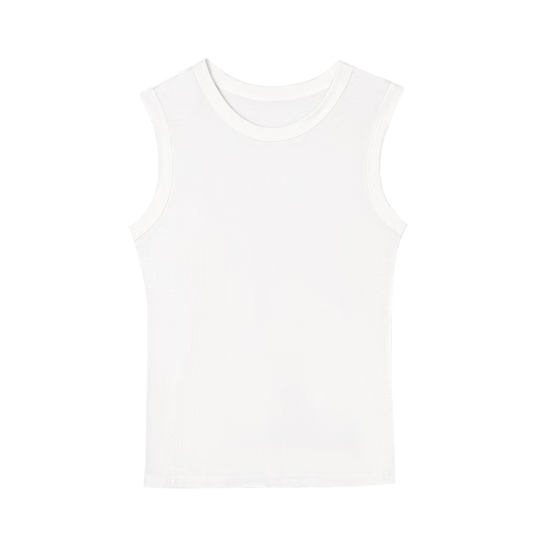 Hodo 10A Antibacterial Smooth Modal Vertical Stripe Slim Fit Versatile Round Neck Sleeveless Women's Base Layer Top