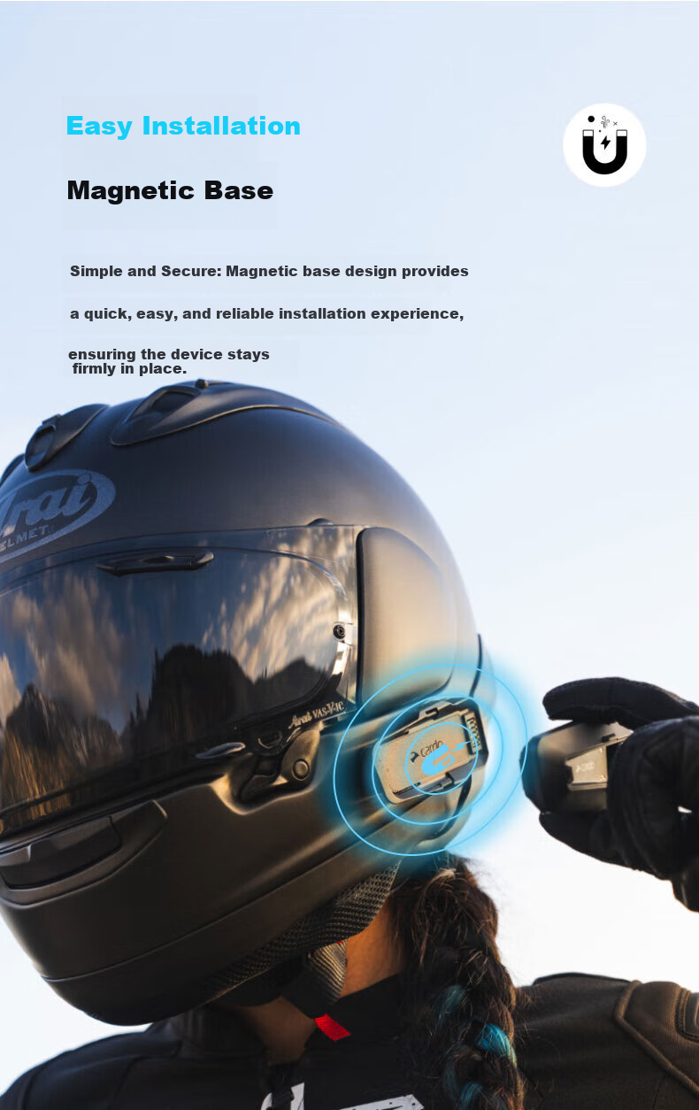 CARDOPRO Original Box Motorcycle Helmet Bluetooth Headset JBL Speaker Cross-Brand Direct Connection Free Installation 6
