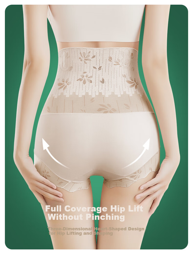 Mei Ya Ting Seamless High-Waist Tummy Control Women's Underwear Strong Abdomen Shaping Hip Lift Postpartum Shaping Triangle Shorts for Qipao 4