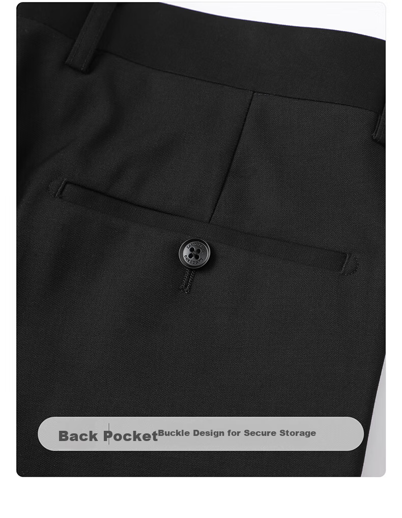 Langdeng Business Men's Formal Dress Pants Spring Autumn New Easy-Care Straight-Leg Commuter Suit Trousers for Men 20