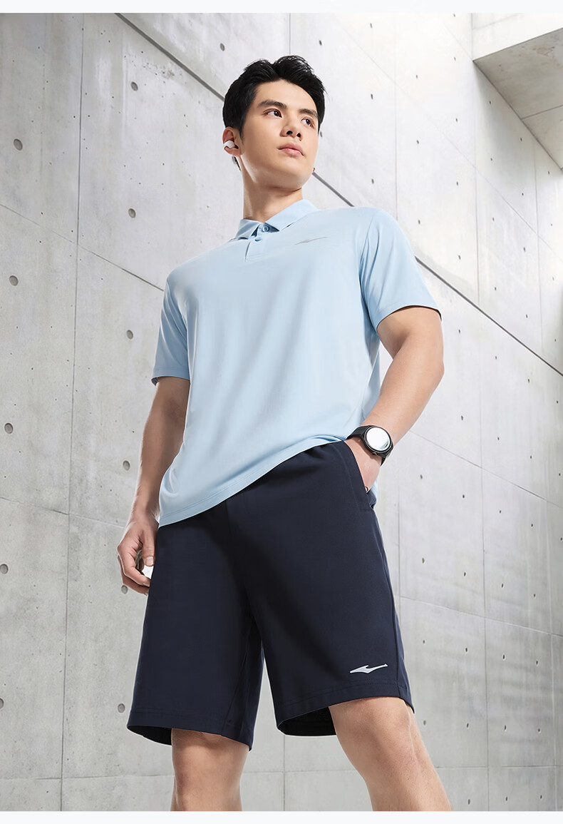 Erke Knitted Five-Point Shorts Autumn Moisture-Wicking Sports Breathable Outdoor Casual Men's Running Pants 16