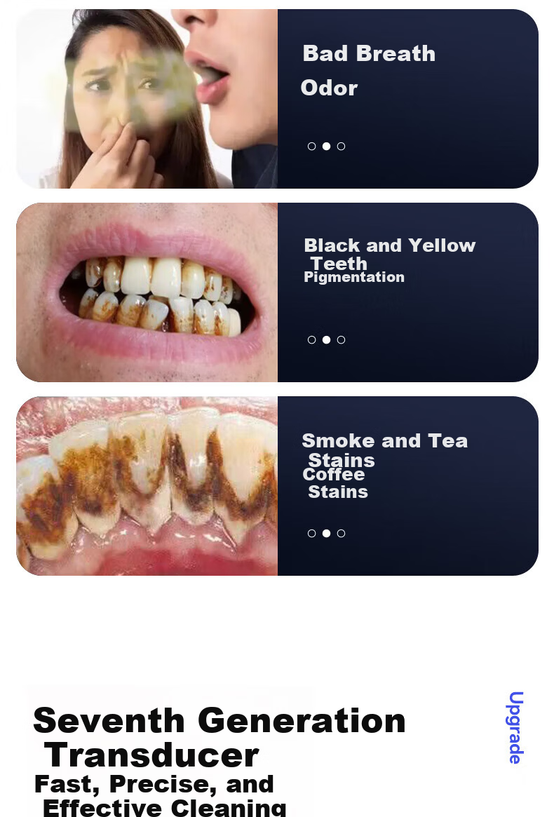 BEEMAG Ultrasonic Dental Cleaner Teeth Cleaning Device Tartar Remover Plaque Cleaner Yellow Stain Black Spot Tea Stain Gift for Women Boyfriend Elders Medical Certified + 6 Replacement Heads 5